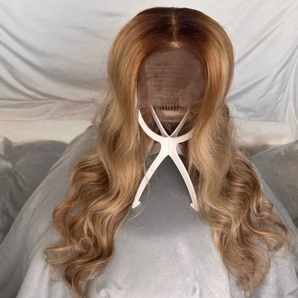 Rich Girl Vibe Balayage Blonde Highlight HD Transparent Lace Front HumanHair Wig - Picture 11 of 16